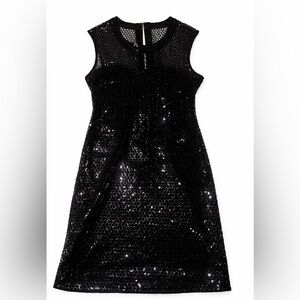 Express Black Sequin Mesh Illusion Cocktail Dress – Size Small